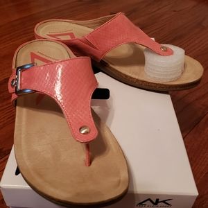 Anne Klein Sport Qual Coral Thong Sandal 6.5